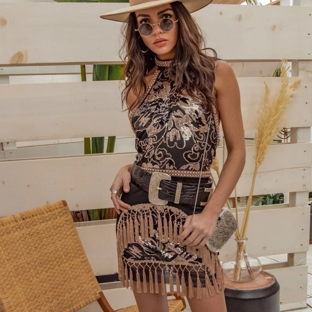 12th Tribe coachella festival fringe dress